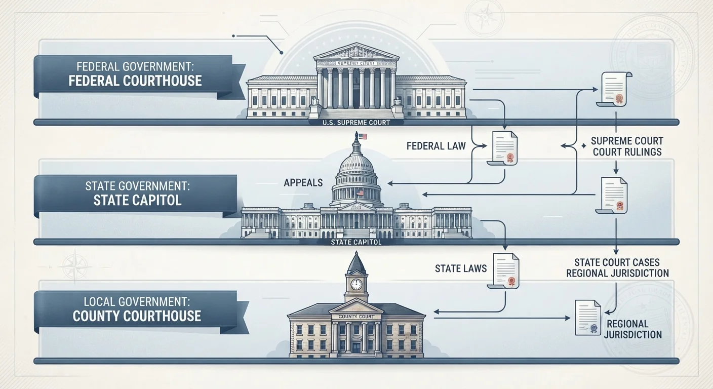 Background Check Records: Federal, State, and County — What Each Level Captures