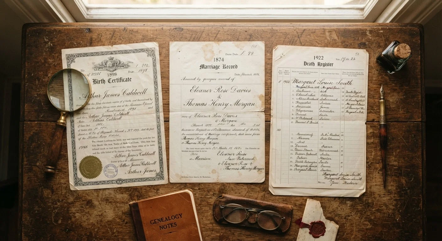 Birth, Marriage, and Death Records: The Backbone of Genealogy Research