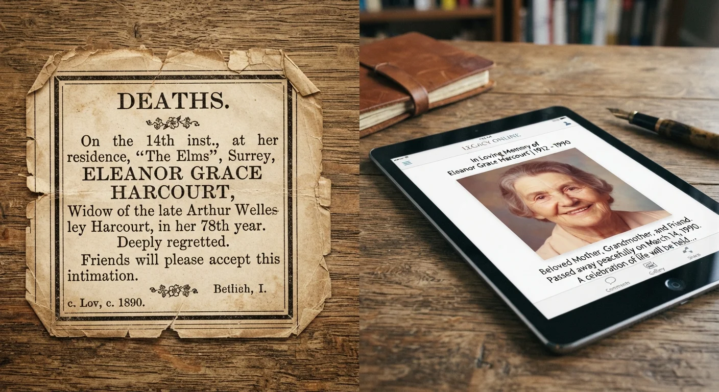 Historical Obituaries vs. Modern Ones: How the Format Has Changed Over Time