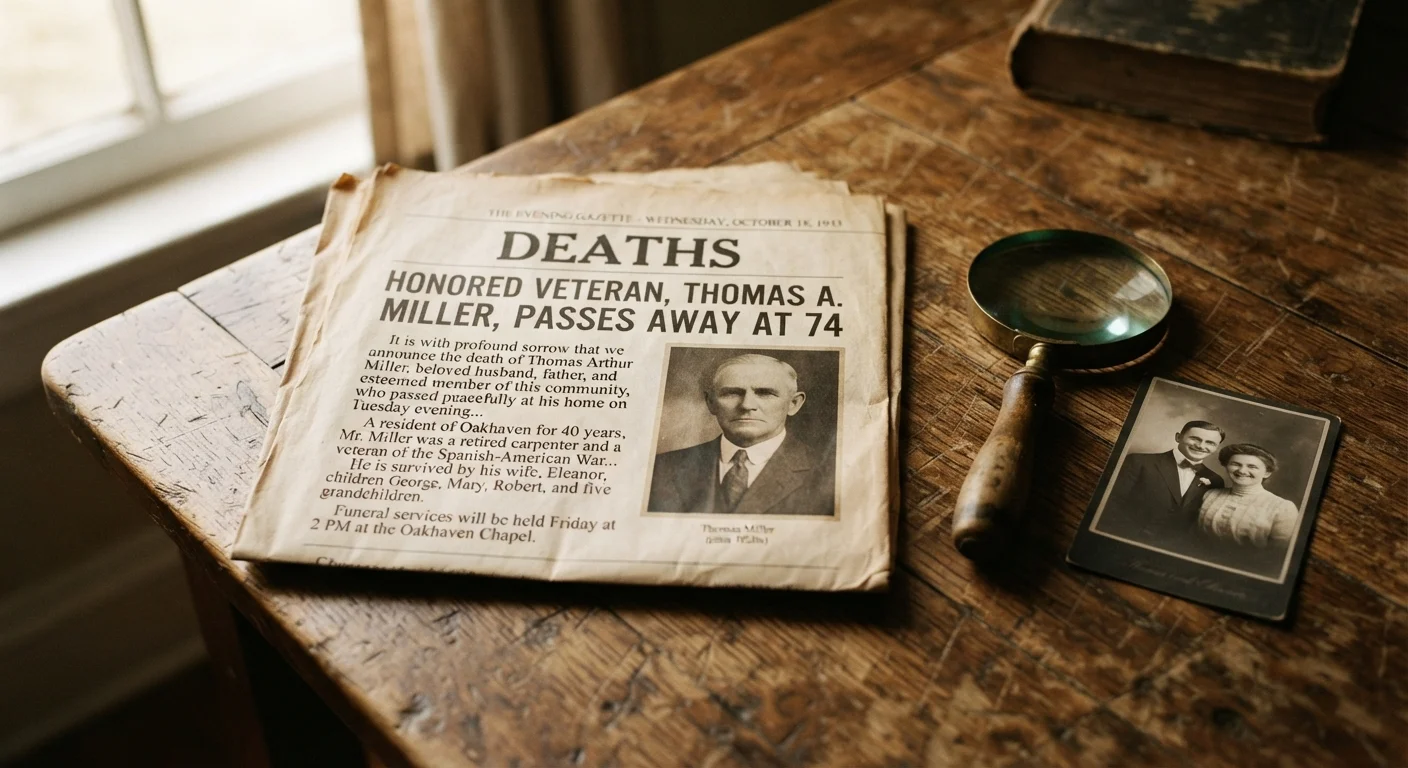 The Hidden Genealogical Data Embedded in a Single Obituary