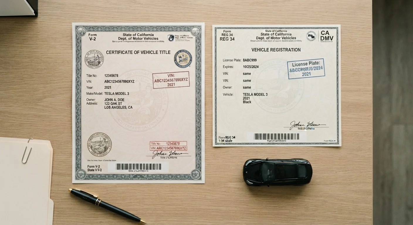 Title vs. Registration: Two Records, One Vehicle